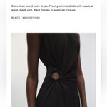 ZARA  NWT black o ring side cutout draped ruched midi dress Photo 2