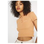 BDG  Urban Outfitters Polo Shirt in Tan Size X-Small Photo 5