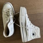 Converse  Off-White Canvas High-Tops Platform Photo 0