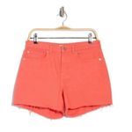 7 For All Mankind NWT Monroe Cutoff Denim Shorts 30, GRAPEFRUIT Photo 6