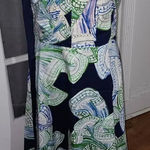 Moulinette Soeurs Anthropologie  Womens Blue Green Floral Dress 16‎ Photo 0