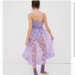 For Love & Lemons Purple Cottagecore 2-In-1 MIDI Bodysuit Floral Dress XS $300 Photo 2