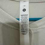 Lululemon  Athletica Off-White Ribbed Henley Photo 2