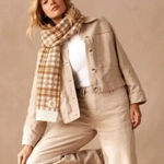 Timberland  Carmel and cream scarf so pretty plaid one size $60 Photo 0