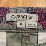 Orvis Vintage  women’s Floral ( green/pink/navy) Patterned shorts size 8 Photo 4