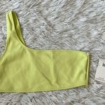 Good American New Scuba Hot Shoulder Bikini Top in Key lime001 size Medium Photo 4