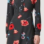 Loft ANN TAYLOR  Floral Breeze Shirt Dress Dark Green Multi Long Sleeve PETITE 2P Photo 0