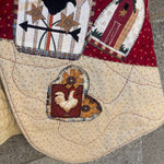 Vintage cottage core Handmade Quilted Farmhouse Vest M Beige Red Size M Photo 5