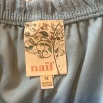 Naïf  Dress Medium Blue Ruffle neck Crochet details Lined Bohemian flutter sleeve Photo 1