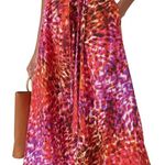 Natori Ombre Animal Print Dress Rent the Runway Preloved L $298 Pink Size L Photo 0