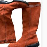 Tod’s Suede Burnt Orange Boots Size 10 Photo 2