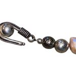 Keshi pearl & sacred OM mandala w/ unique charms along the string of pearls Photo 4