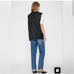 ANINE BING  Andy Black Quilted Monogram Vest Pockets Women’s Size‎ Large Photo 1