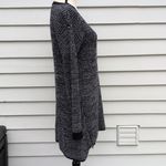 Kaisely  Black and Gray Knit Tunic Sweater Photo 3