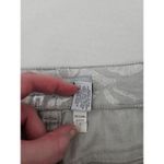 Chico's 1.5 Platinum Denim US 10 Silver Foil Leopard Print Capri Cropped Jeans Photo 8