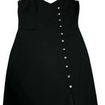 Trixxi Black Mini Dress with Button Accents Photo 0