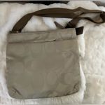 Coach Vintage  Signature Nylon Crossbody Swingpack – Khaki Saddle Photo 3