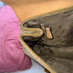 Coach VintageSuede Leather Satchel Bag Tan Brown Buckle Flap Closure Photo 15