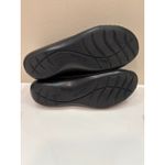 Clarks  Collection Black Leather Button Accent Comfort Slip On Loafers Photo 5