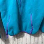 Columbia Vintage 90s Fleece Teal Purple Bomber Full Zip Jacket Womens Large Photo 3
