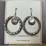 NWT Myra bag hoop earrings Silver Photo 1