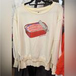 Free People NWOT  We The Free Graphic Camden Sweatshirt - sardine combo - Medium Photo 7