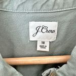 J.Crew  | Zip Front Cargo Chino Dress Army Olive Green Elastic Waist | Size 18 Photo 4