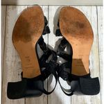 Cole Haan  Black Brown Leather Block Heel Strappy Sandal Size 8.5B Photo 6