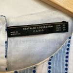 ZARA Poplin Tunic Dress Blue & White Vertical Stripe XS Photo 2