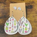 None Unicorn Studs Succulent Plant Dangle Earrings Foil‎ Photo 10