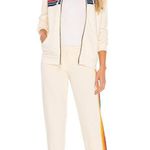 Aviator Nation  Cream 5 Stripe Sweatpants Photo 4