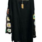 Bloomchic Black With Multicolor Retro Crochet Detail Sleeves Size 22/24 Photo 0