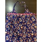 Gap  Dress Womens Large Blue Floral Handkerchief Midi Cami Rayon Adjustable Slits Photo 8