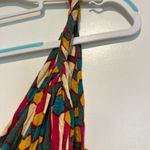 T Bag Women’s XS Colorful Abstract High Low Tank Top Braided Strap Vneck. Red Photo 5