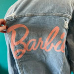 Missguided Barbie X Oversized Blue Acid Wash Denim Jacket Distressed Size 6 Photo 6