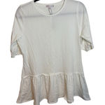 Peter Millar Nwt  White Short Sleeve Peplum Tee Photo 0