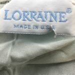 Vintage Lorraine Robe Satin USA Long Tie Waist Lace Trim Pockets Green Medium Photo 2