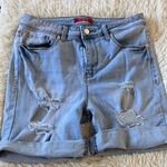 Guess  Women's Light Blue Distressed Jean Shorts Photo 0