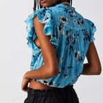 Free People  Naya Printed Ruffle Floral Top NWT Size S Photo 2