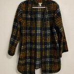 Ava & Viv  Plus Size Plaid Teddy Open Front Cardigan Overcoat Size 1X Photo 1