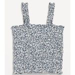 Old Navy NWT  4X smocked tank top ruffle blue white floral Photo 0