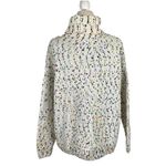 Disney Mickey Mouse Embroidered Turtleneck Confetti Knit Pullover Sweater Large Photo 7