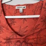 Toad & Co Rosemarie Organic Cotton A-Line Empire Waist Dress Orange Floral Photo 5