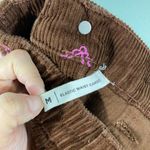 PacSun Brown Embroidered Hearts Corduroy Elastic Waist Cargo Skater Pants Size M Photo 3