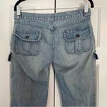 Old Navy Vtg Y2K Ultra Low Rise Cargo Jean Pants Sz 4 Straight Bootcut Photo 8