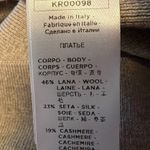 Agnona Beige Color Block Midi Dress Wool Cashmere Blend NWT Small MSRP $2250 Photo 9