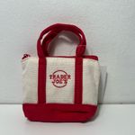 Trader Joe’s Canvas Micro Mini Tote with Reusable Grocery Bag Charm Red Photo 3