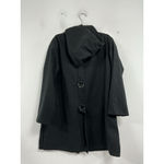 Womans Excellent Condition Hooded Knee Length Fleece Jacket XXL Black Photo 1