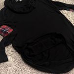 Pink Blush Maternity Cowl Neck Long Sleeve Black Plaid Tunic Top Pullover Medium Photo 5