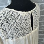 Entro  | WHITE EMBROIDERED LACE SLEEVES | WOMENS SIZE LARGE | BOHO | FLORAL Photo 4